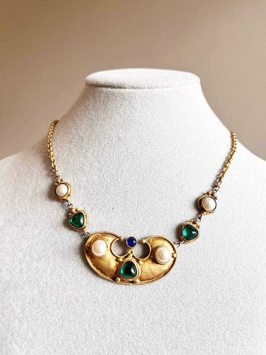 Collana Oro con Pietre Vintage anni '70 -Top Accessori-