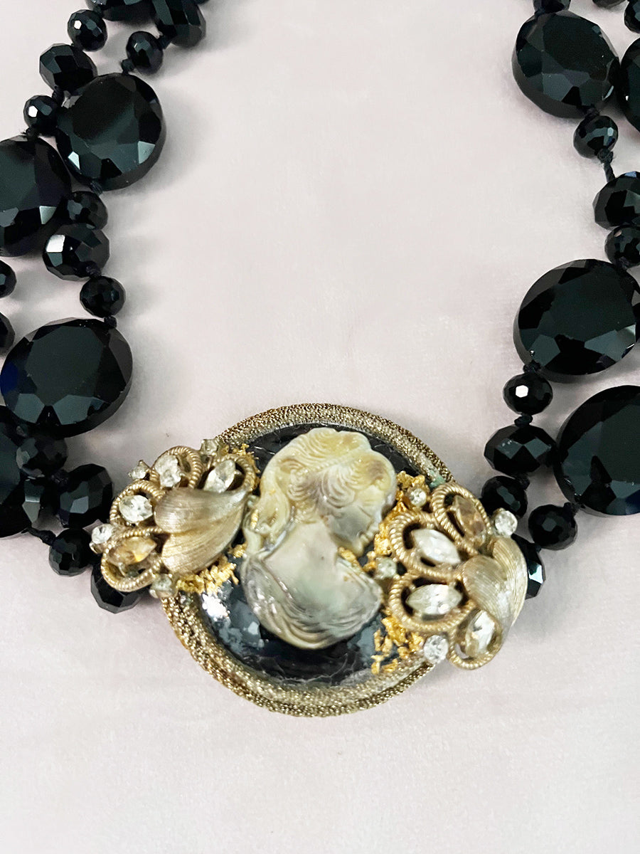 Marina Corazziari design Multifili Onice con chiusura gioiello -Top Bijoux