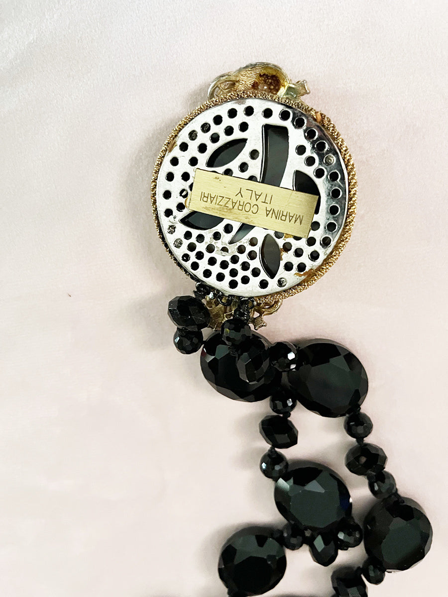 Marina Corazziari design Multifili Onice con chiusura gioiello -Top Bijoux