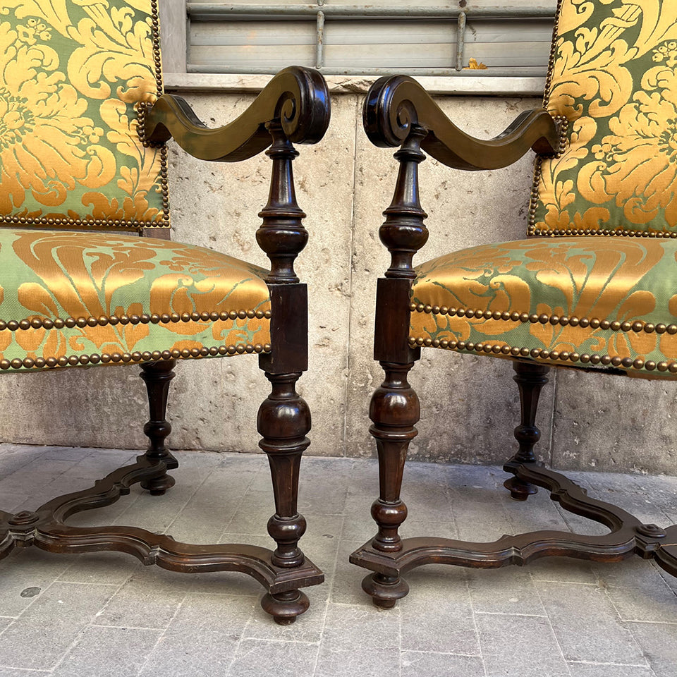 Coppia Poltrone/Troni Tardo '800 -Antiques-