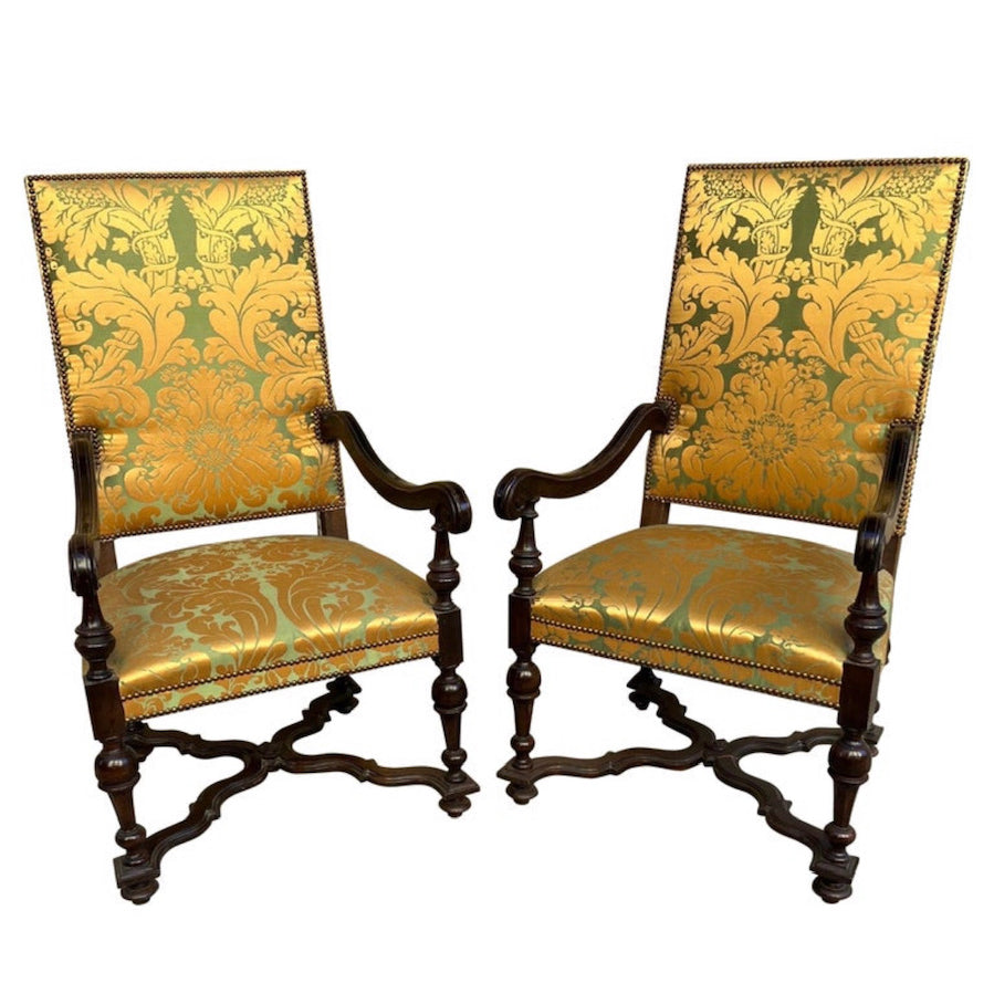 Coppia Poltrone/Troni Tardo '800 -Antiques-