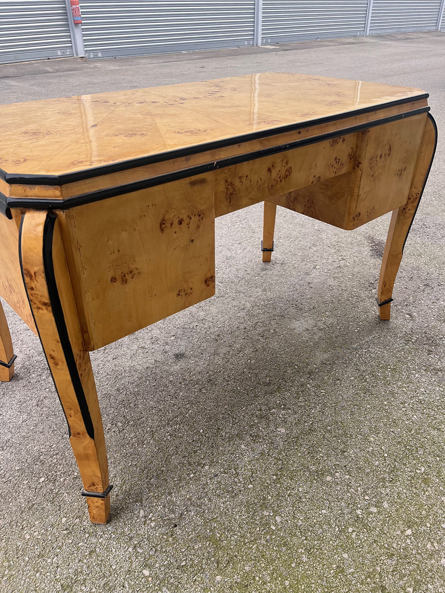 Scrittoio Francese Art Deco con aperture laterali e profilo nero -Top Antiques-