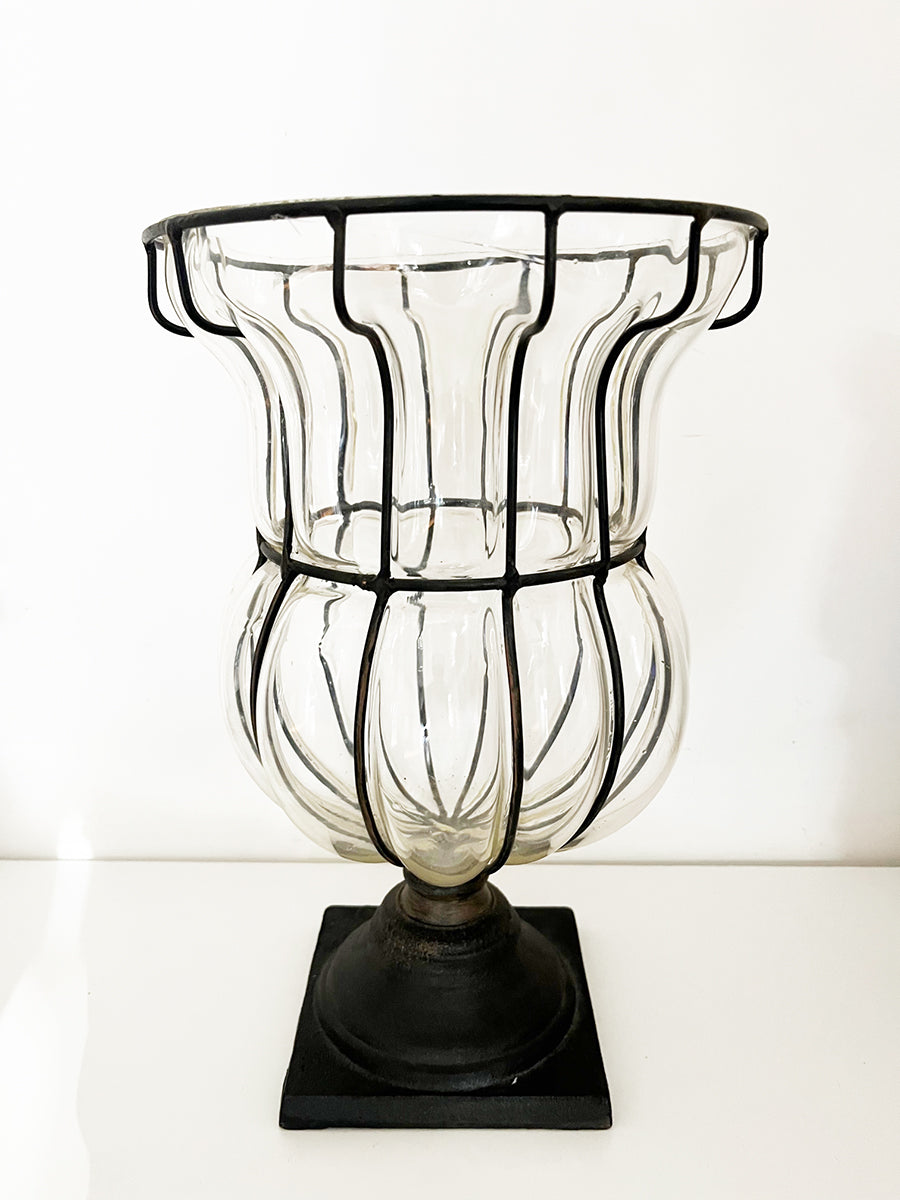 Vaso Vetro in Gabbia Primo '900 -Antiques-