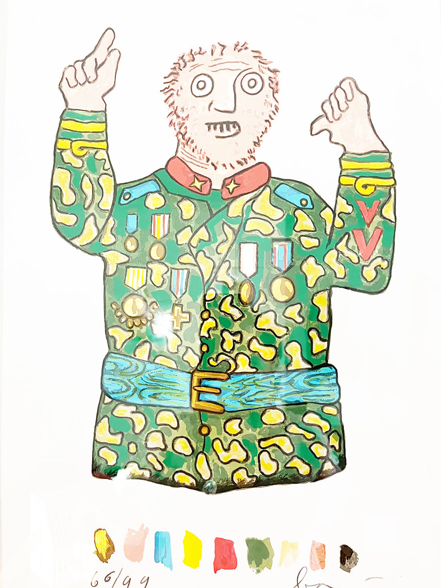 Enrico Baj, Il Generale, Serigrafia n. 66/99 1994 -Art-