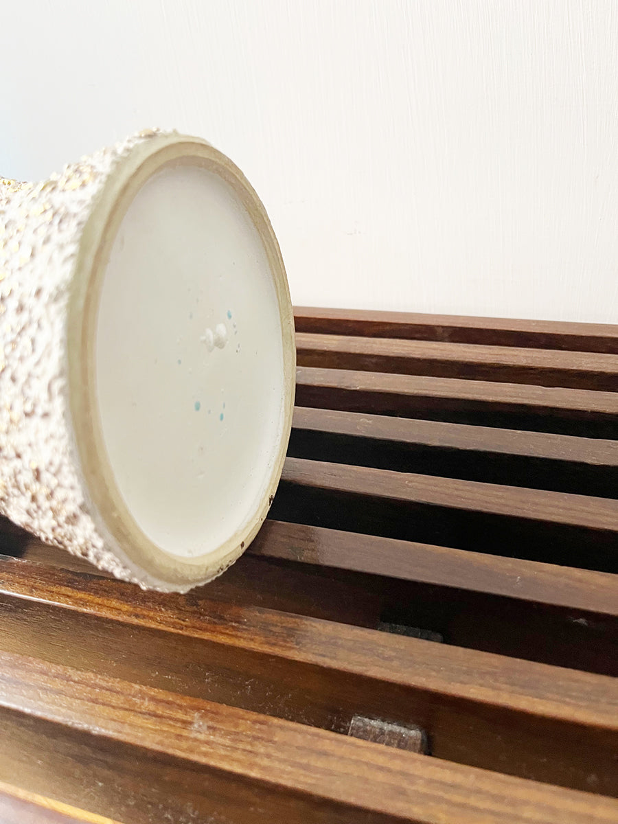 Brocca Ceramica Oro e Bianca Vintage anni '50 -Art-
