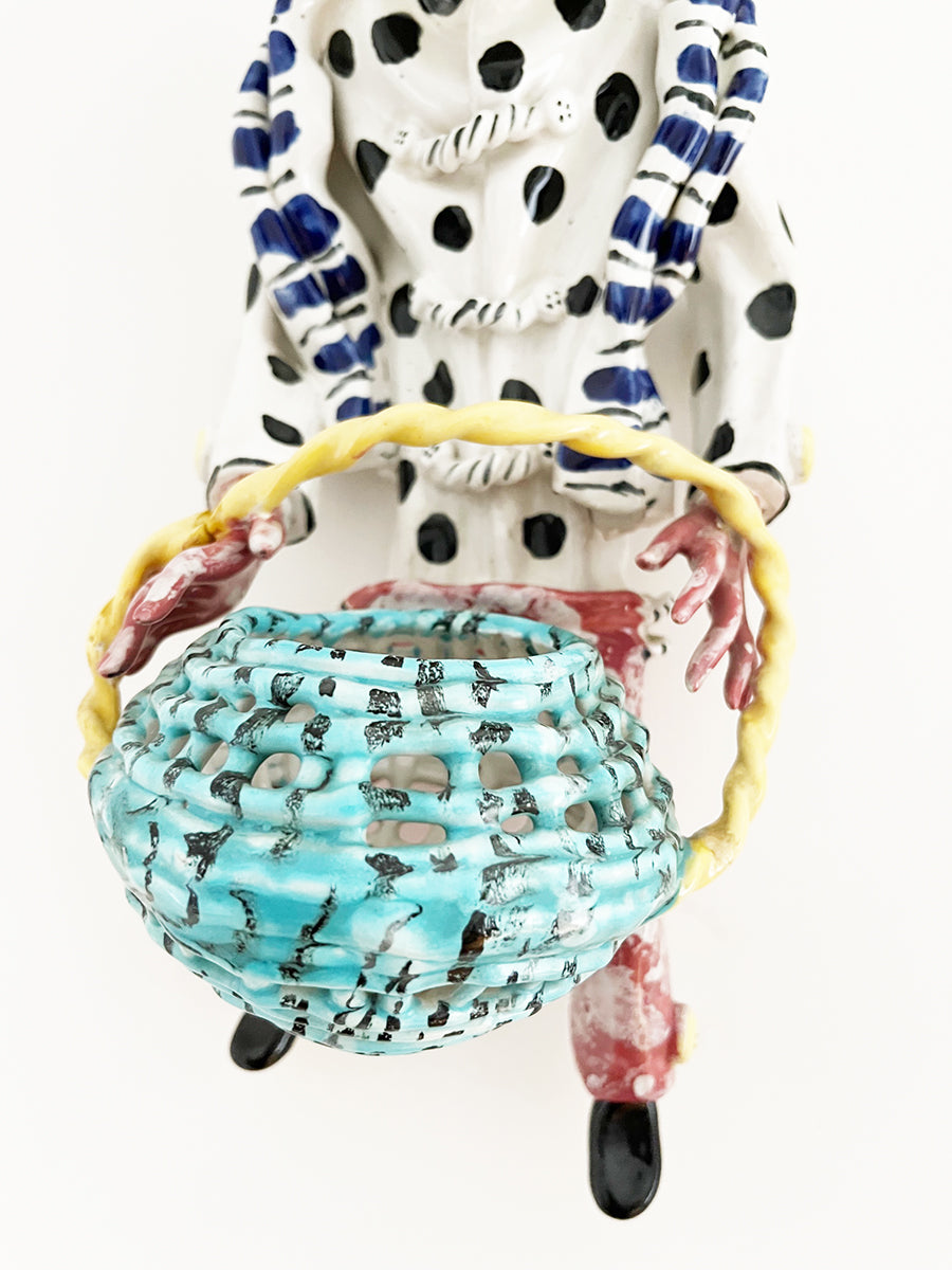 Scultura da parete in ceramica Guerrieri Ceramiche Murano 1950 -Art-