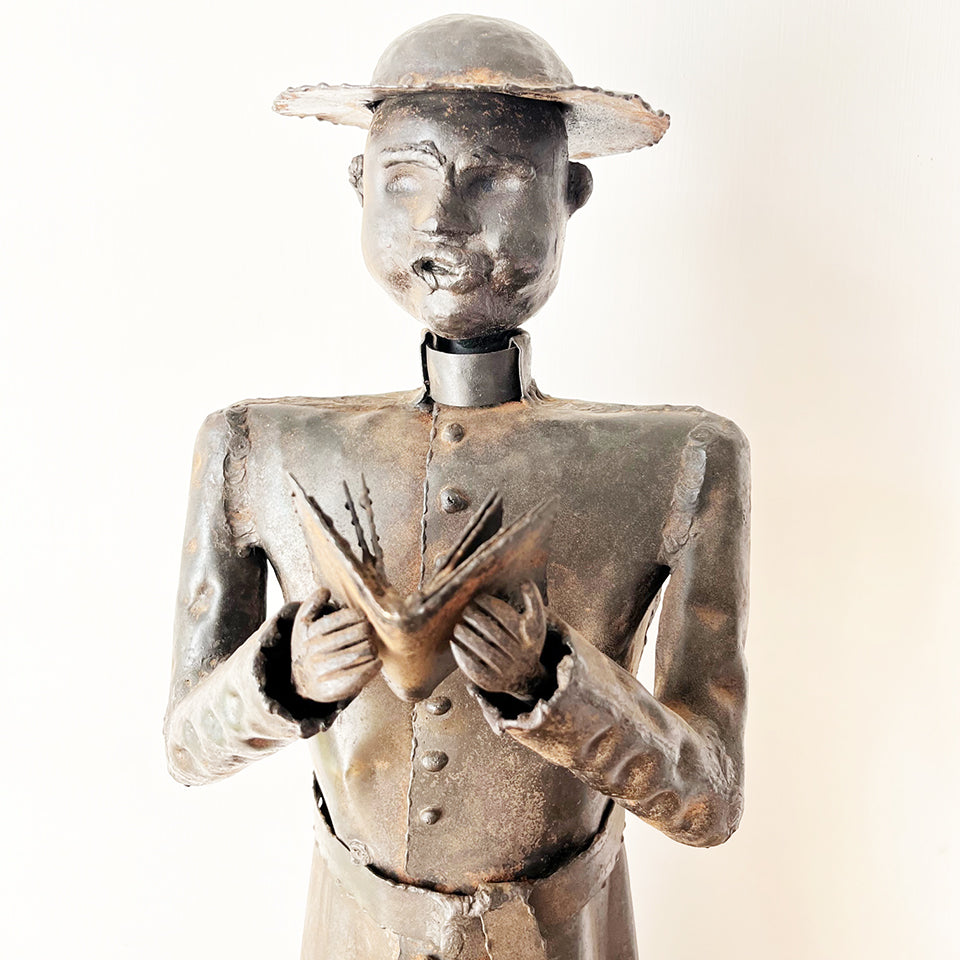 Grittani Vescovo Scultura Ferro Battuto Opera 1970 -Top Art-
