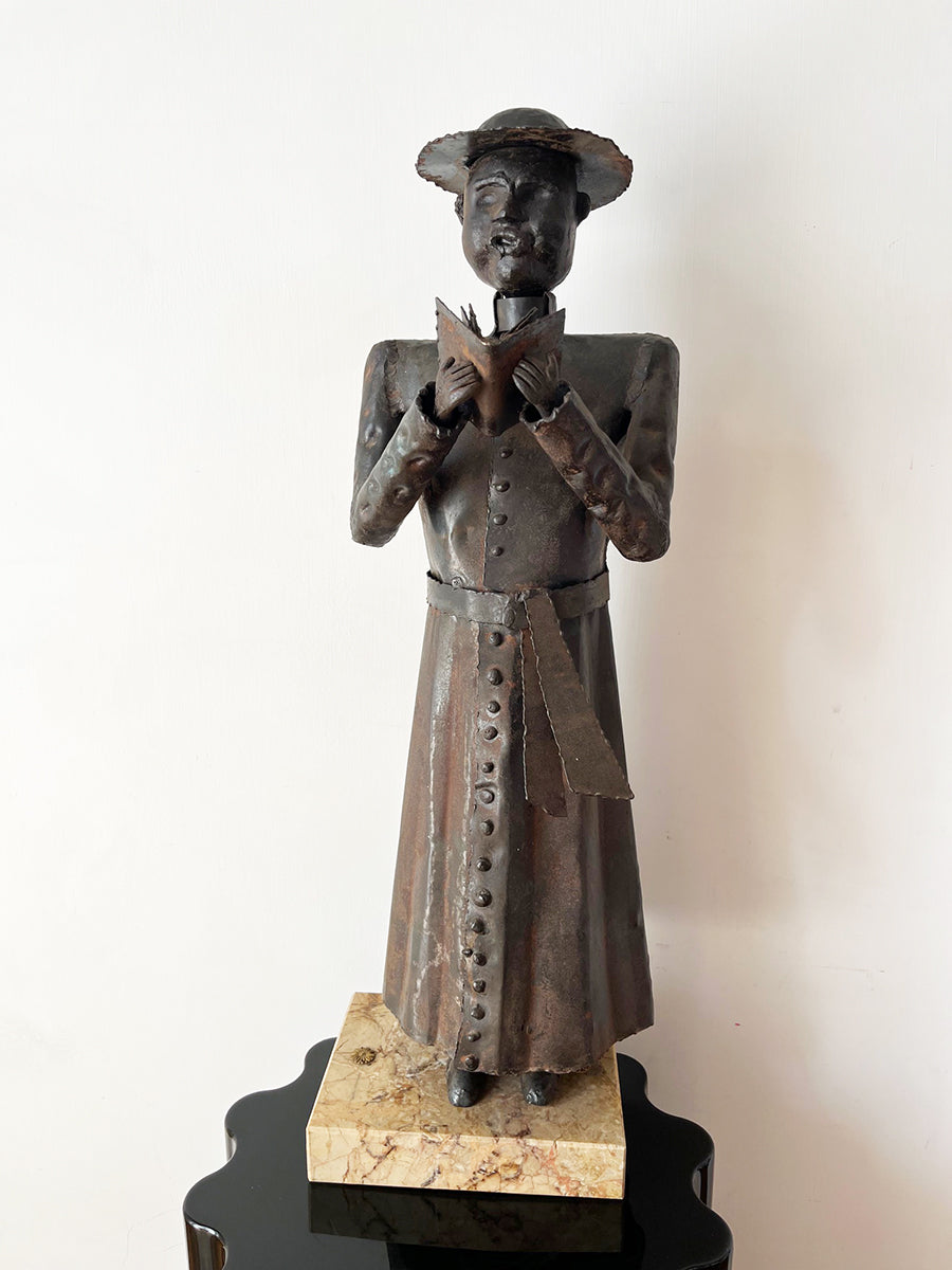 Grittani Vescovo Scultura Ferro Battuto Opera 1970 -Top Art-