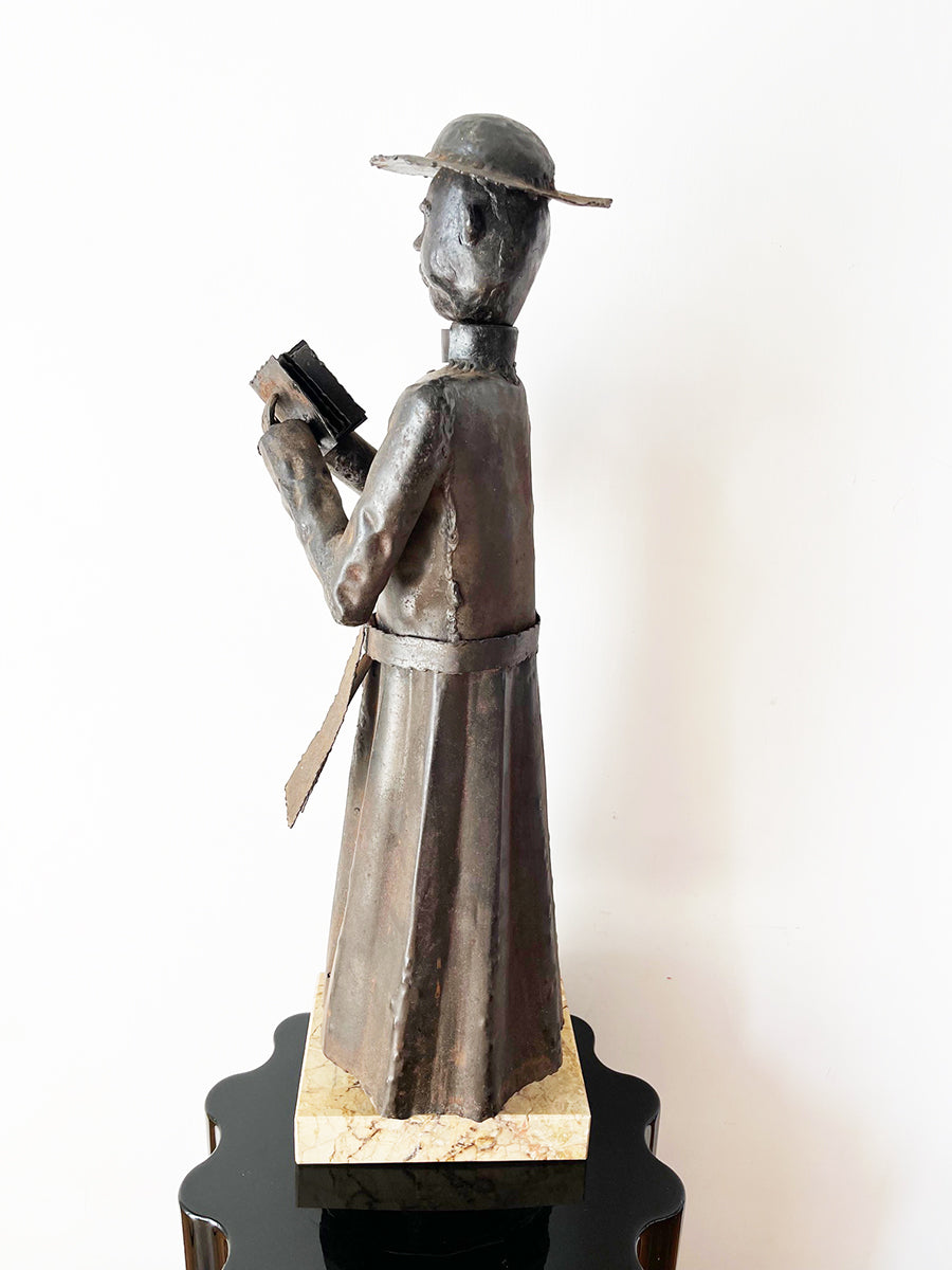 Grittani Vescovo Scultura Ferro Battuto Opera 1970 -Top Art-