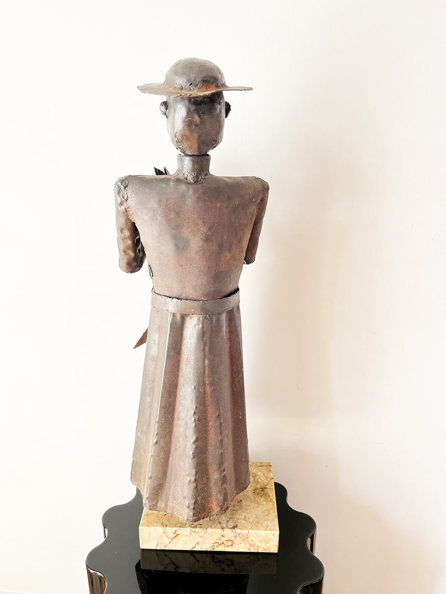 Grittani Vescovo Scultura Ferro Battuto Opera 1970 -Top Art-