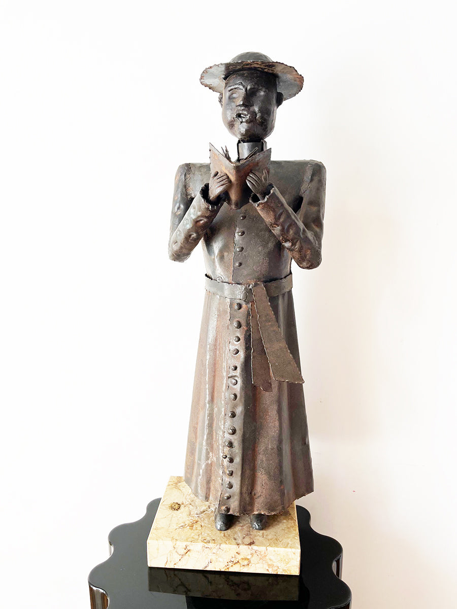 Grittani Vescovo Scultura Ferro Battuto Opera 1970 -Top Art-