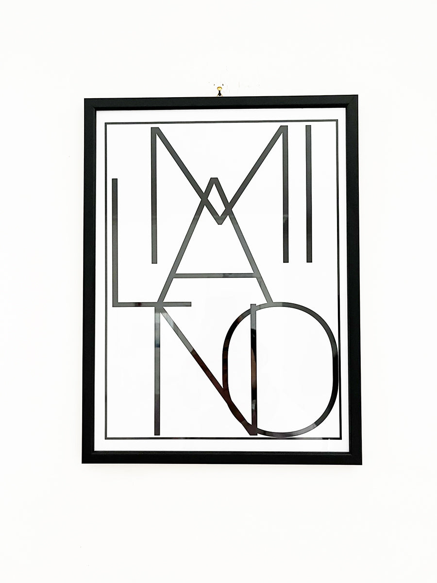 Milano Stampa con cornice nera -Art-