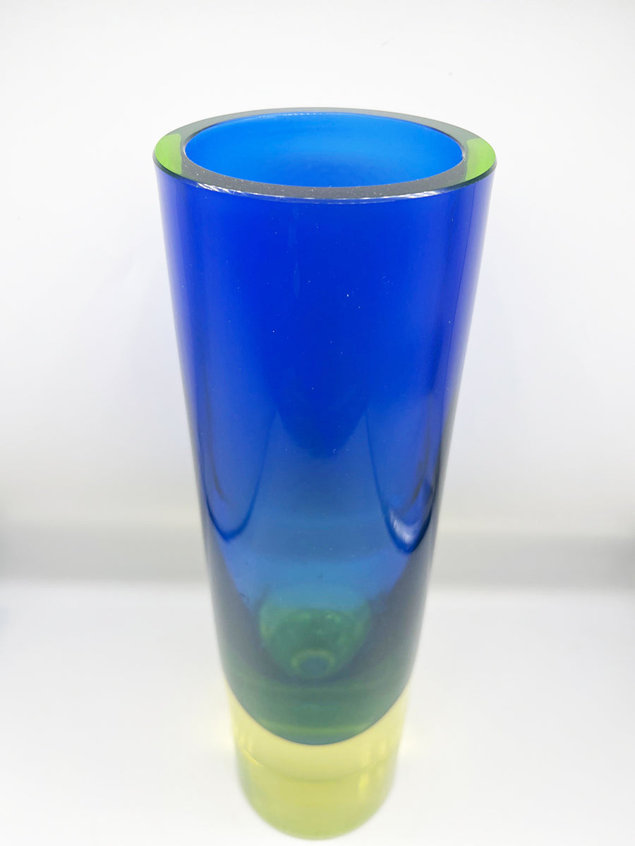 Vaso Blu Flavio Poli Top Vintage 1950 -Murano Art-