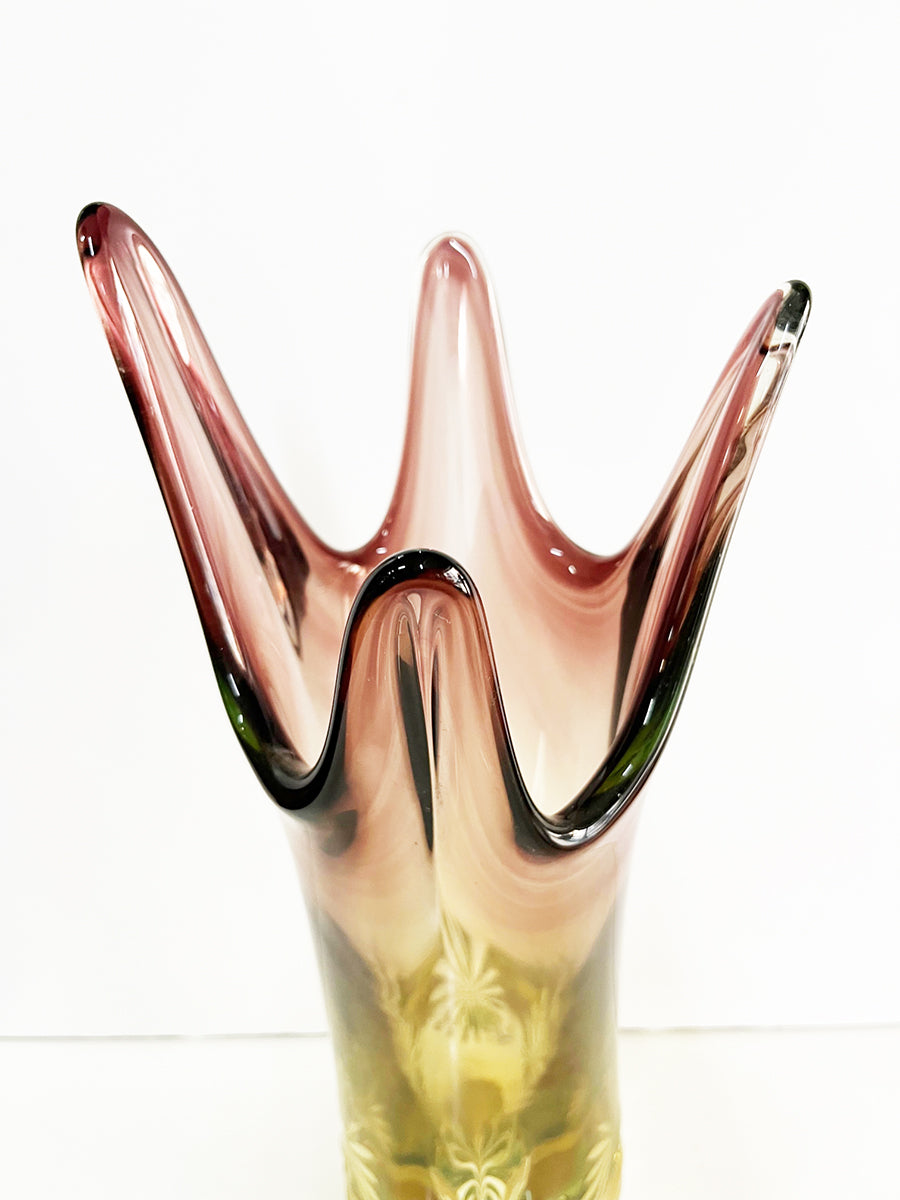 Vaso Grande a punte Murano Attr. Seguso 1960 -Art-