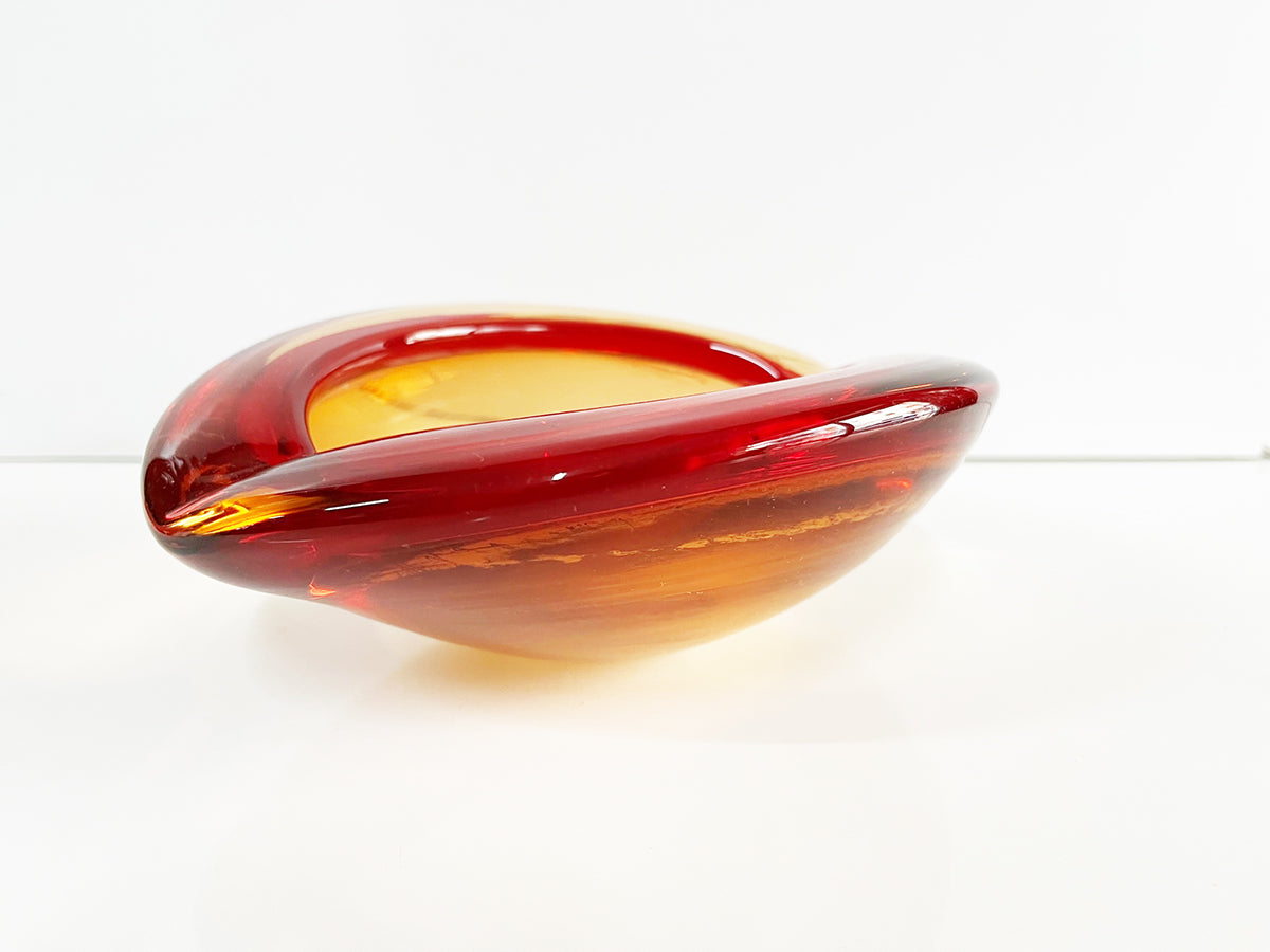 Posacenere Rosso Murano Grande Vintage -Art-