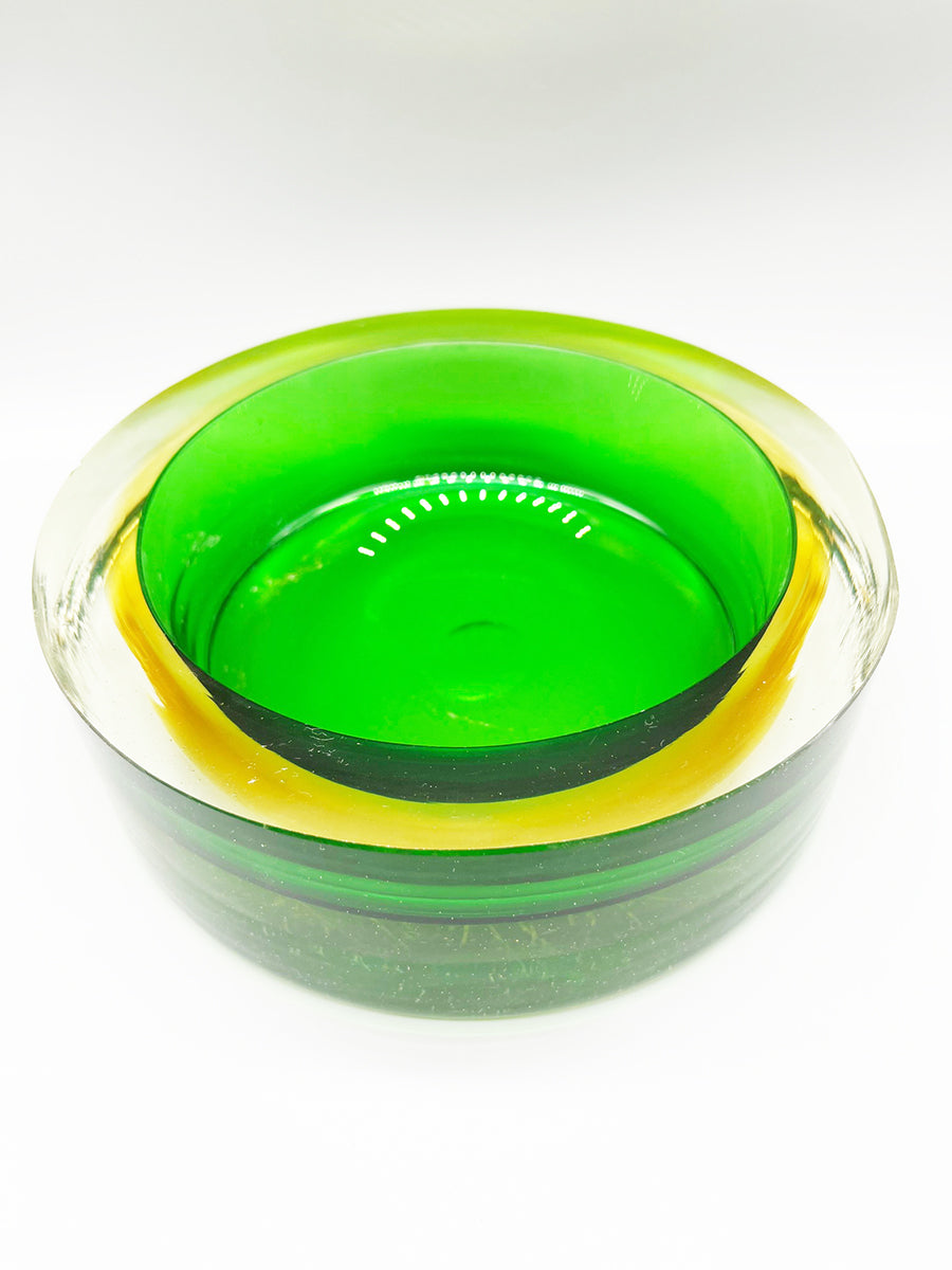 Seguso Coppia Posaceneri Rosso e Verde, Grande e Piccolo 1960 -Top Murano-