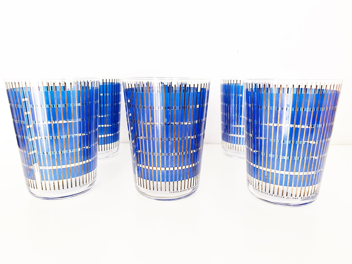 Vassoio Macabo attr. Tura con set di n.6 bicchieri Studio Sottssas per Egizia -Top Art-