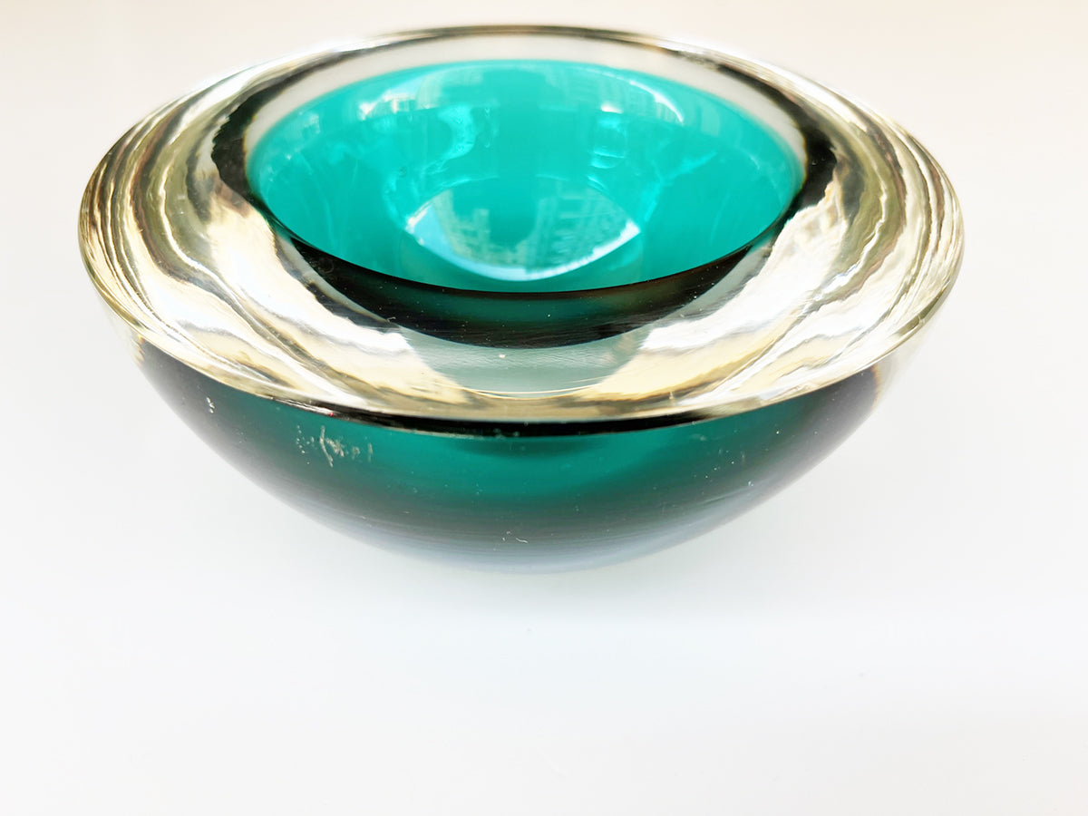 Posacenere Verde De Majo 1989 Murano Firmato -Art-