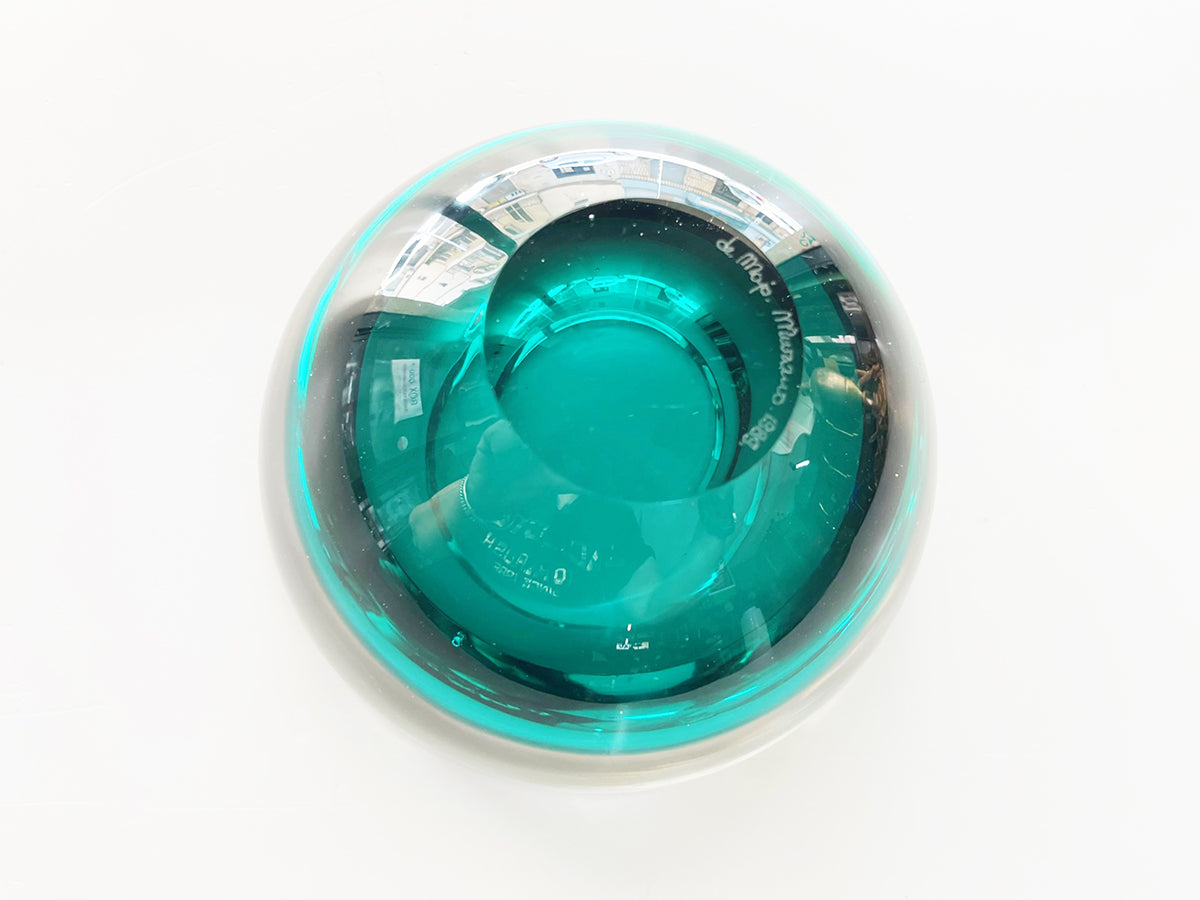 Posacenere Verde De Majo 1989 Murano Firmato -Art-