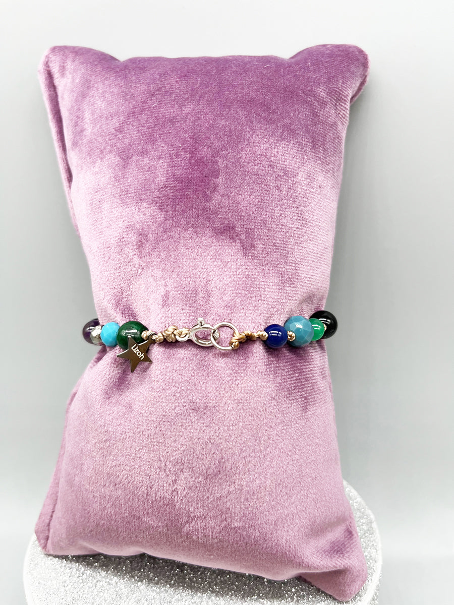 Bracciale Pietre, Cristalli, Madonnina Rue du Bac Arg 925 -Top Jewels-