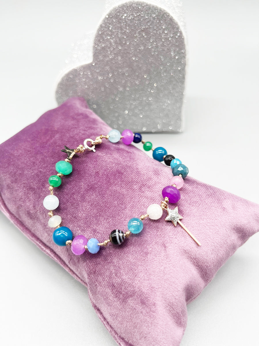 Bracciale Pietre, Cristalli, Bacchetta Magica Glitter Arg 925 -Top Jewels-