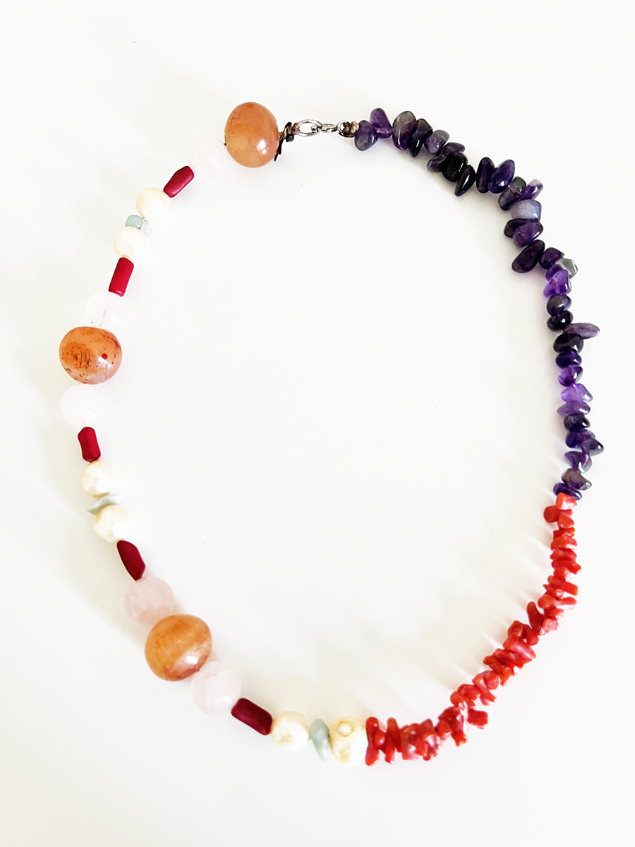 Collana Girocollo Ametista, Perle, Ametista e Arg 925 -Top Jewels -