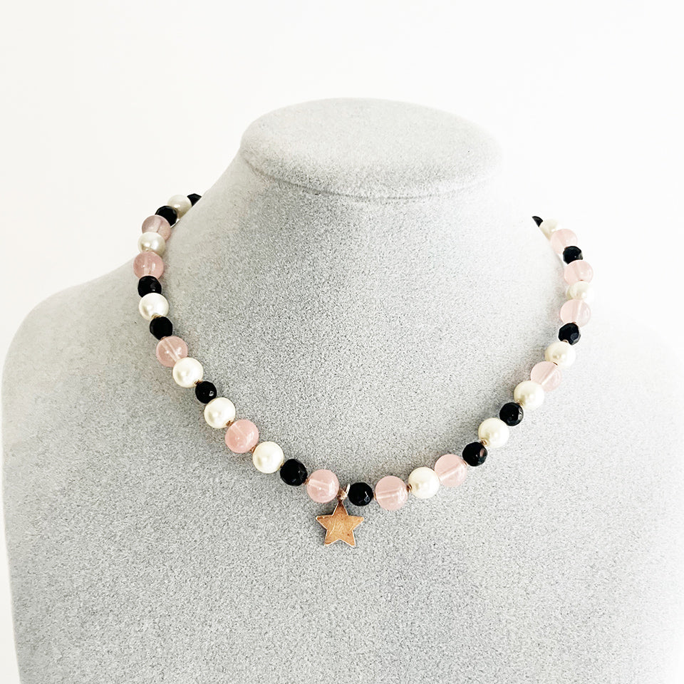 Collier Pietre Miste con Stella Arg 925 - Top Bijoux -
