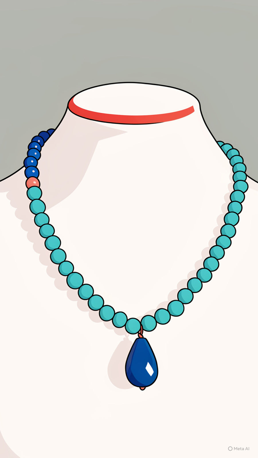 Collier Turchese Naturale con Charm in Lapislazzuli e Arg 925 -Top Bijoux-