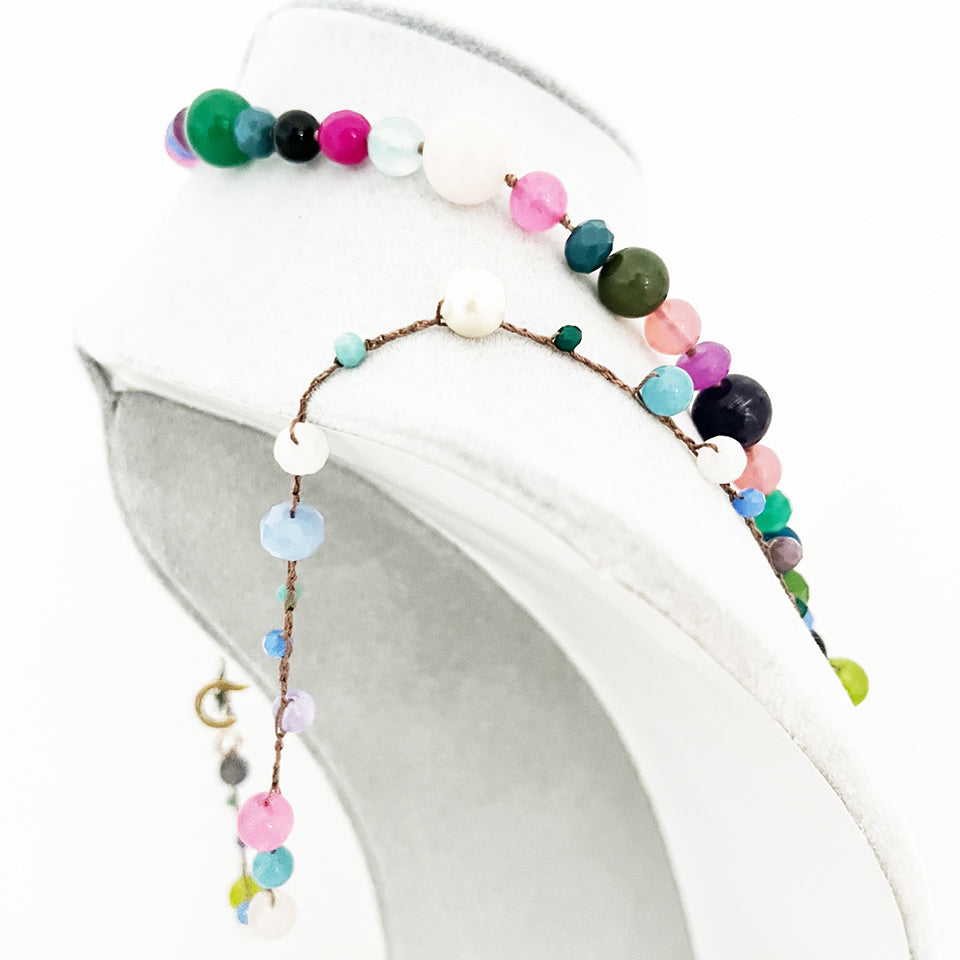 Mix & Match Coppia di Collane Multicolor Pietre e Arg 925 -Creazioni Uniche-