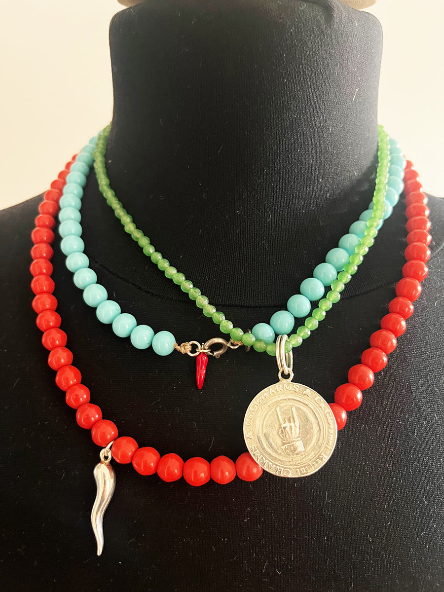 Collier Corallo Naturale e Arg 925 -Top Jewels-