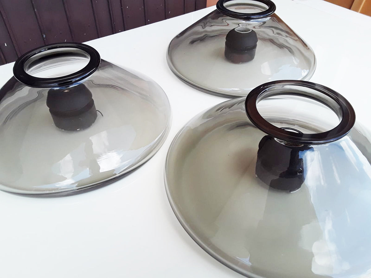 Leucos di Giusto Toso Trittico Plafoniere Fume' Top Vintage -Design-