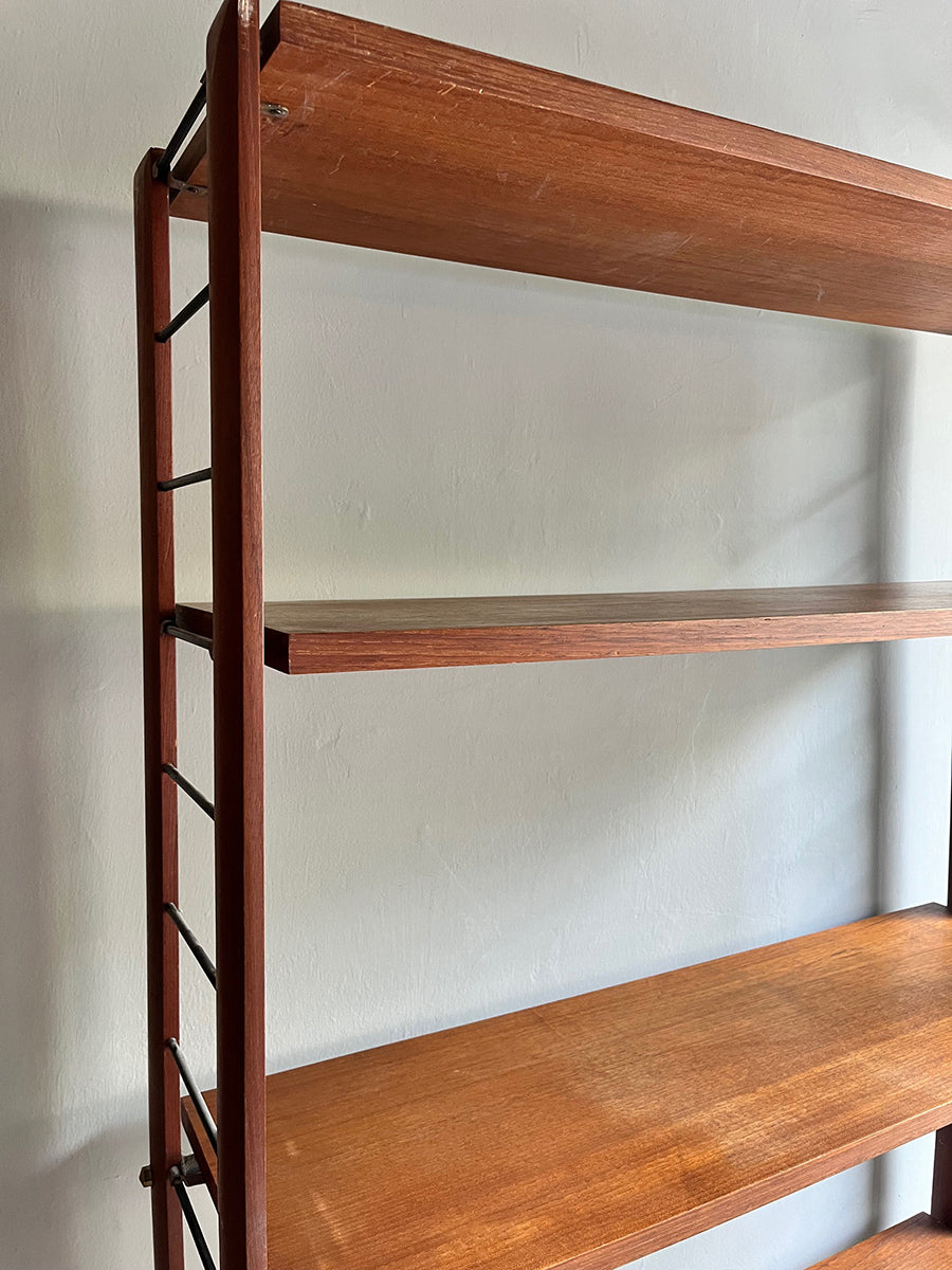 Etagere Libreria Legno e Metallo con ripiani regolabili anni '60 -Top Vintage-