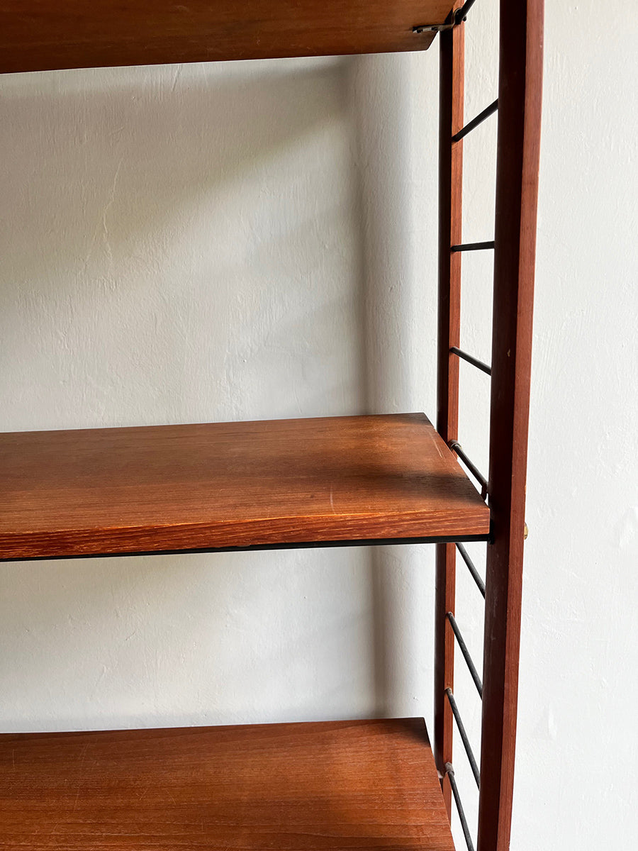 Etagere Libreria Legno e Metallo con ripiani regolabili anni '60 -Top Vintage-