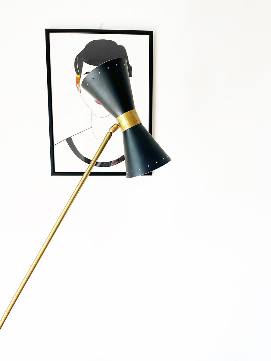 Lampada da terra stile Stilnovo Black - Design -