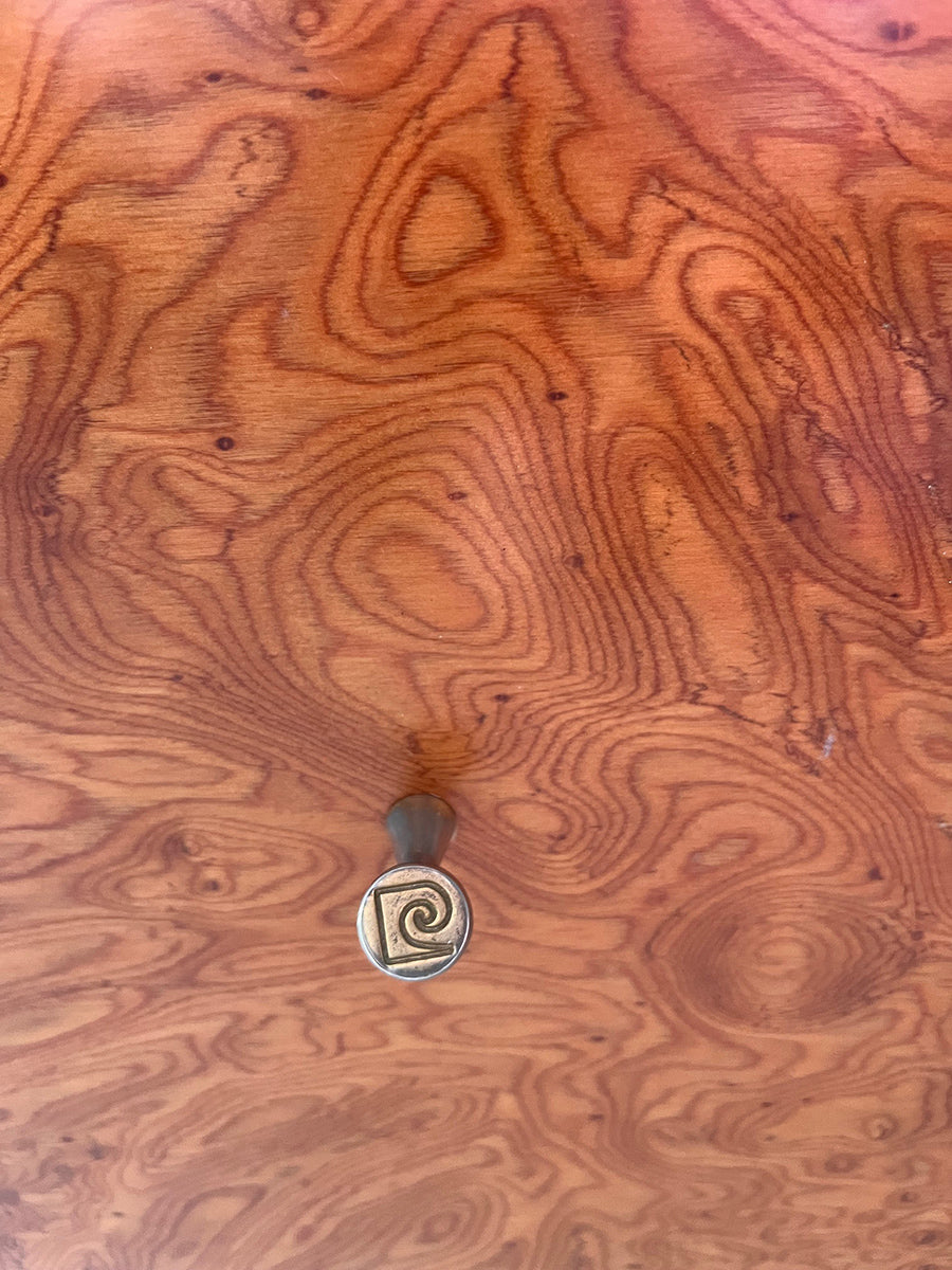 Trittico Cassettiera con ribalta e scrigno e comodini Pierre Cardin 1970 -Top Design-