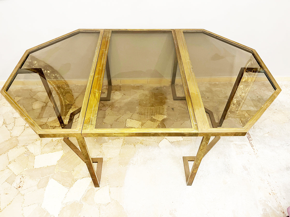 Tavolo Esagonale in Ottone Attr. Romeo Rega 1970 -Top Design-