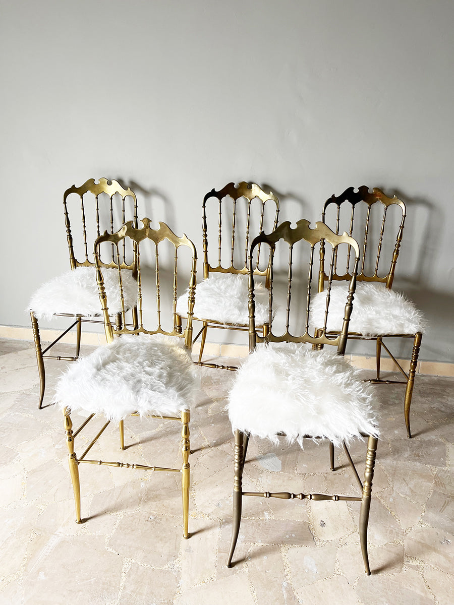 Set n. 5 Sedie Ottone di Giuseppe Gaetano Descalzi 1950 -Design-