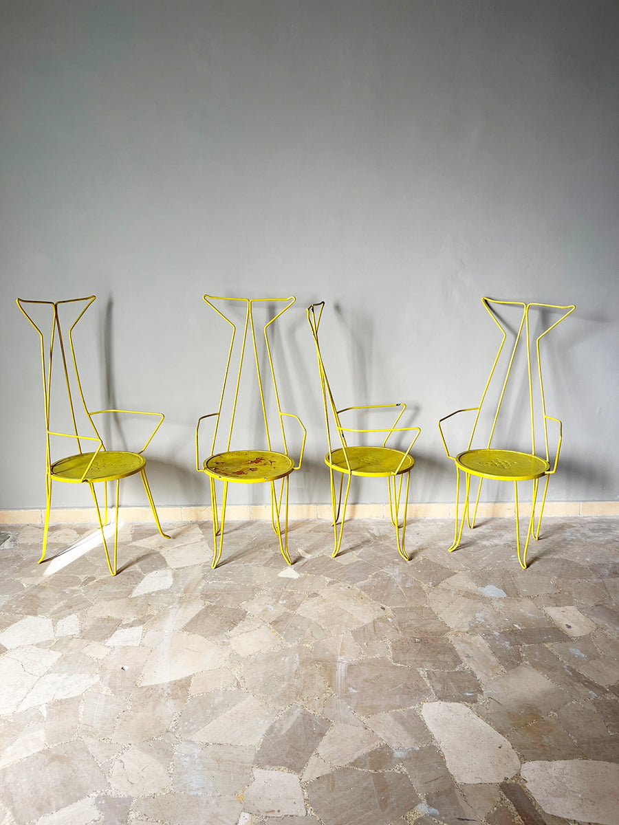Set n. 4 Sedie Design 1950 Outdoor -Top Design-