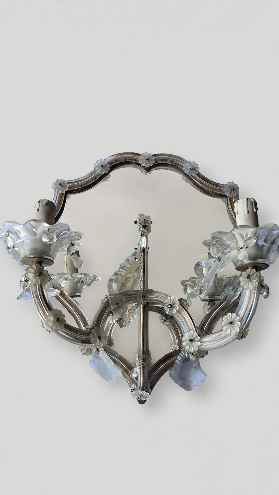 Applique Liberty in Murano con due punti luce '900 -Top Lighting-