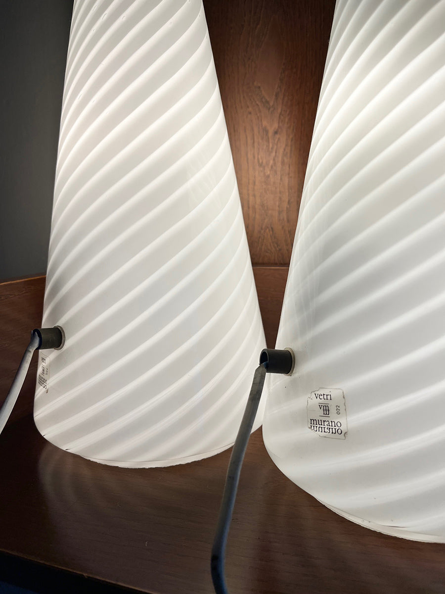 Tris Lampade da tavolo in vetro di Murano 1960 - Design -