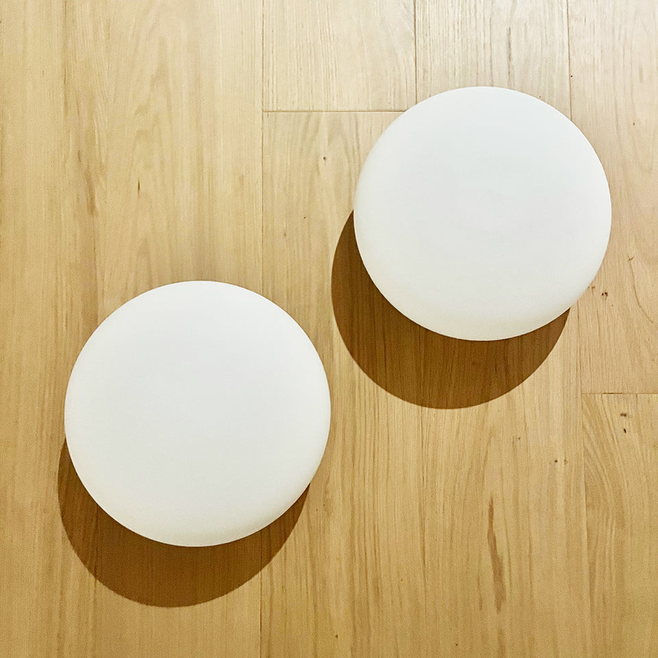 Coppia Coppe Vetro Satinato Bianco per Lampade a sospensione Lelli -Lighting-