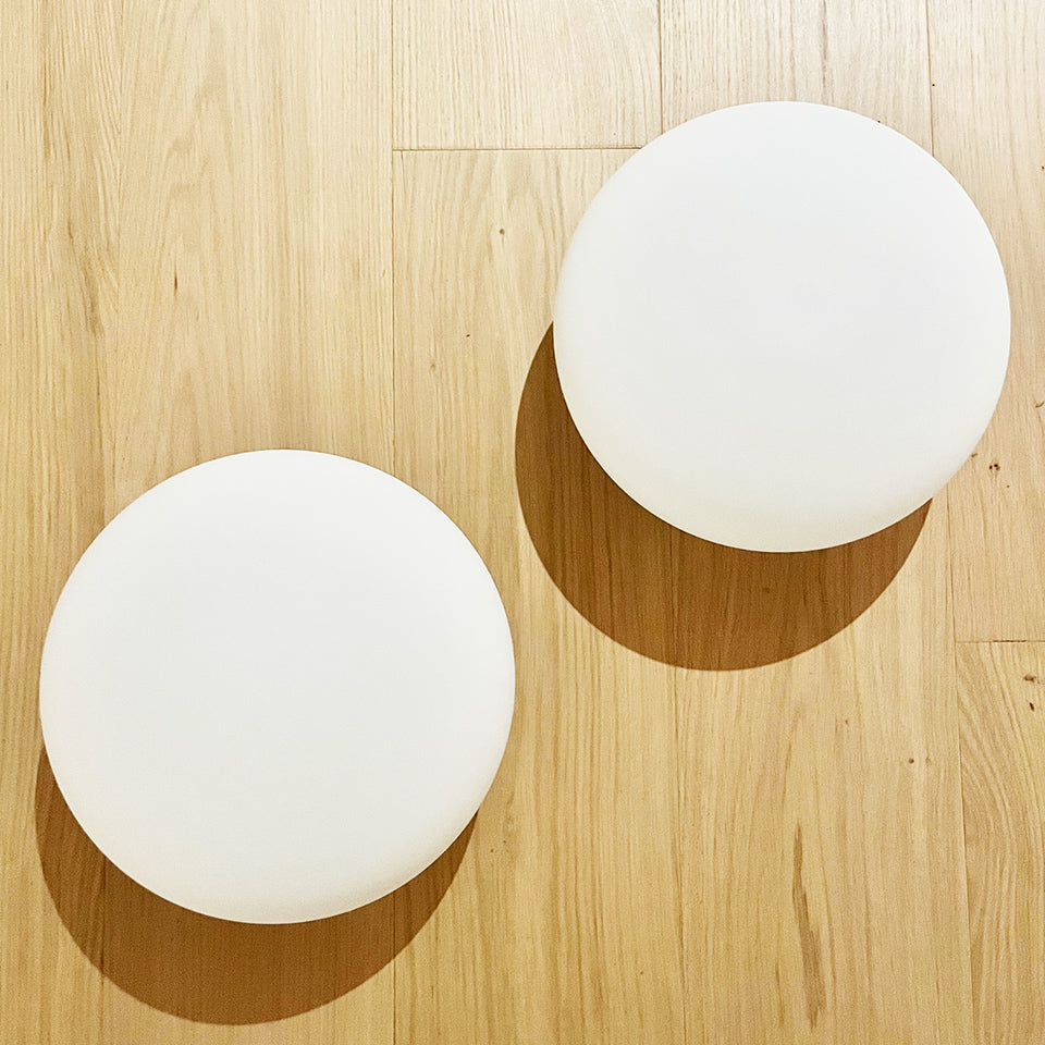 Coppia Coppe Vetro Satinato Bianco per Lampade a sospensione Lelli -Lighting-
