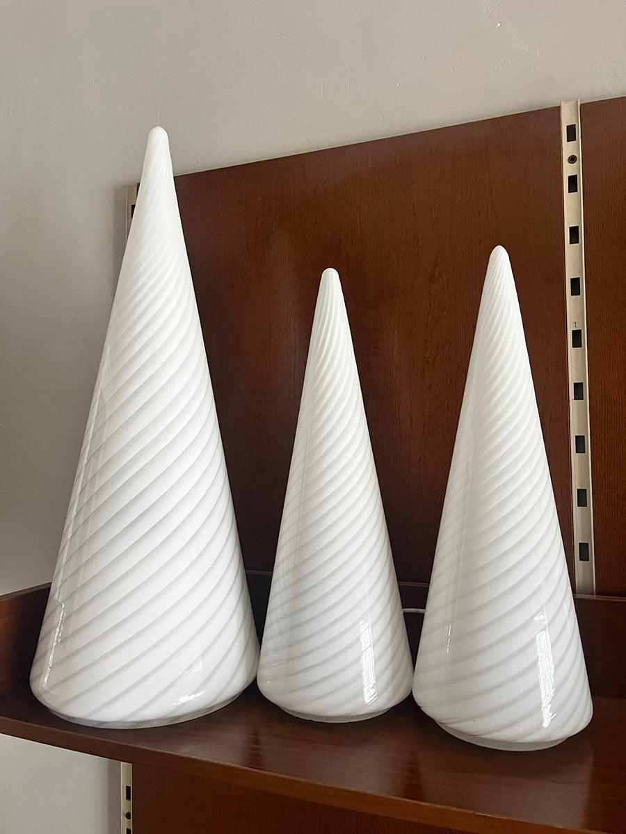 Tris Lampade da tavolo in vetro di Murano 1960 - Design -