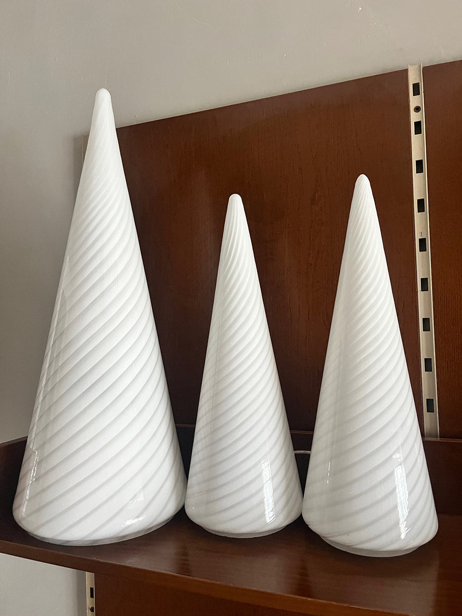 Tris Lampade da tavolo in vetro di Murano 1960 - Design -