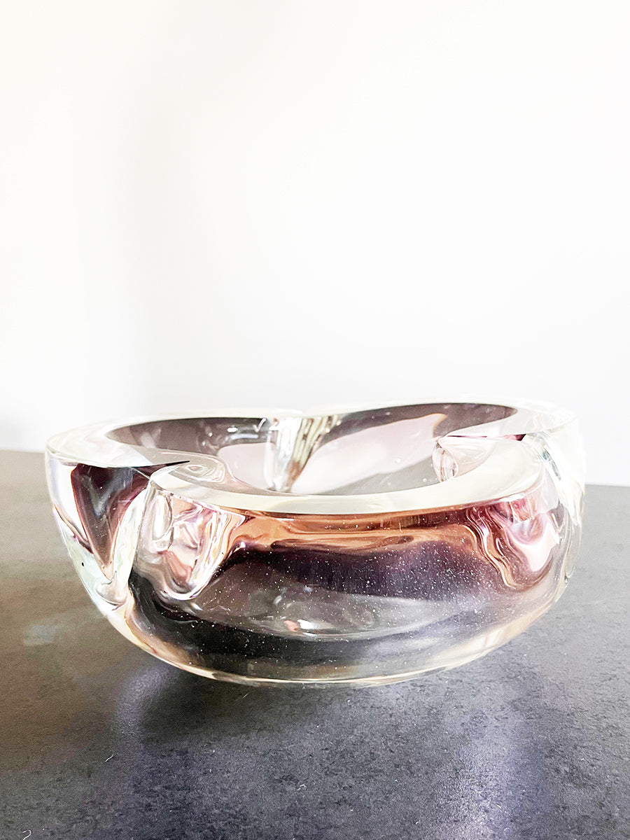 Murano Ciotola Svuota tasche Trasparente e Viola Anni '60 -Top Murano-