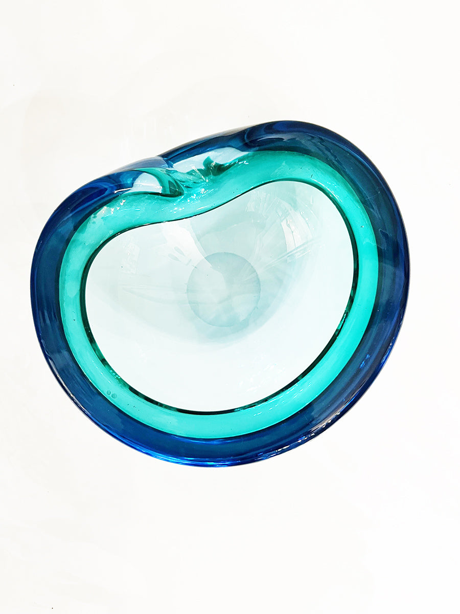 Posacenere Murano Celeste e Blu Vintage -Top Murano-