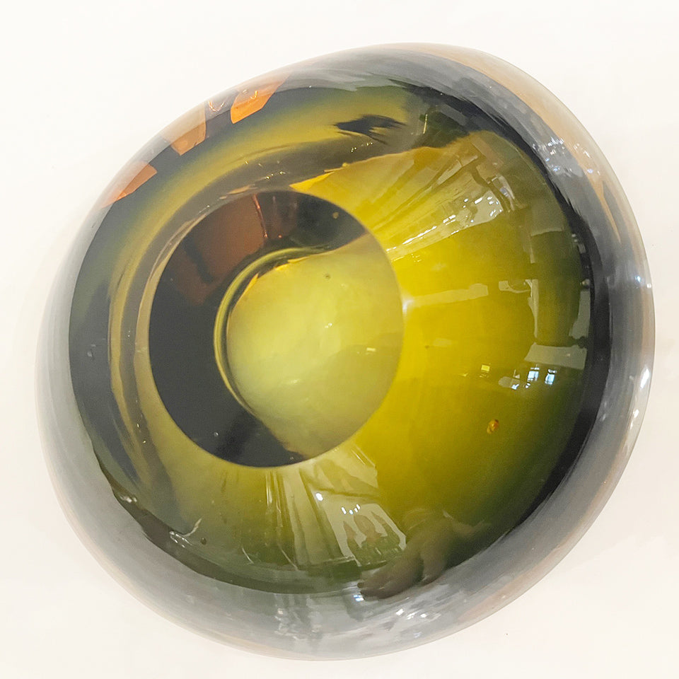 Posacenere Murano Giallo e Blu Vintage -Top Murano-
