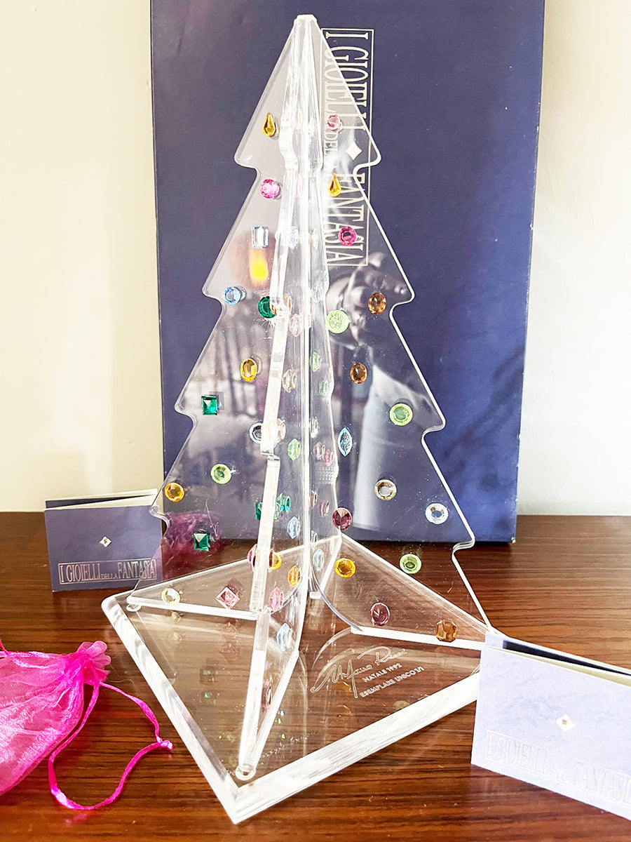 Albero di Natale Plexiglass e Cristalli Swarovsky Esemplare Unico 1992 -Natale-