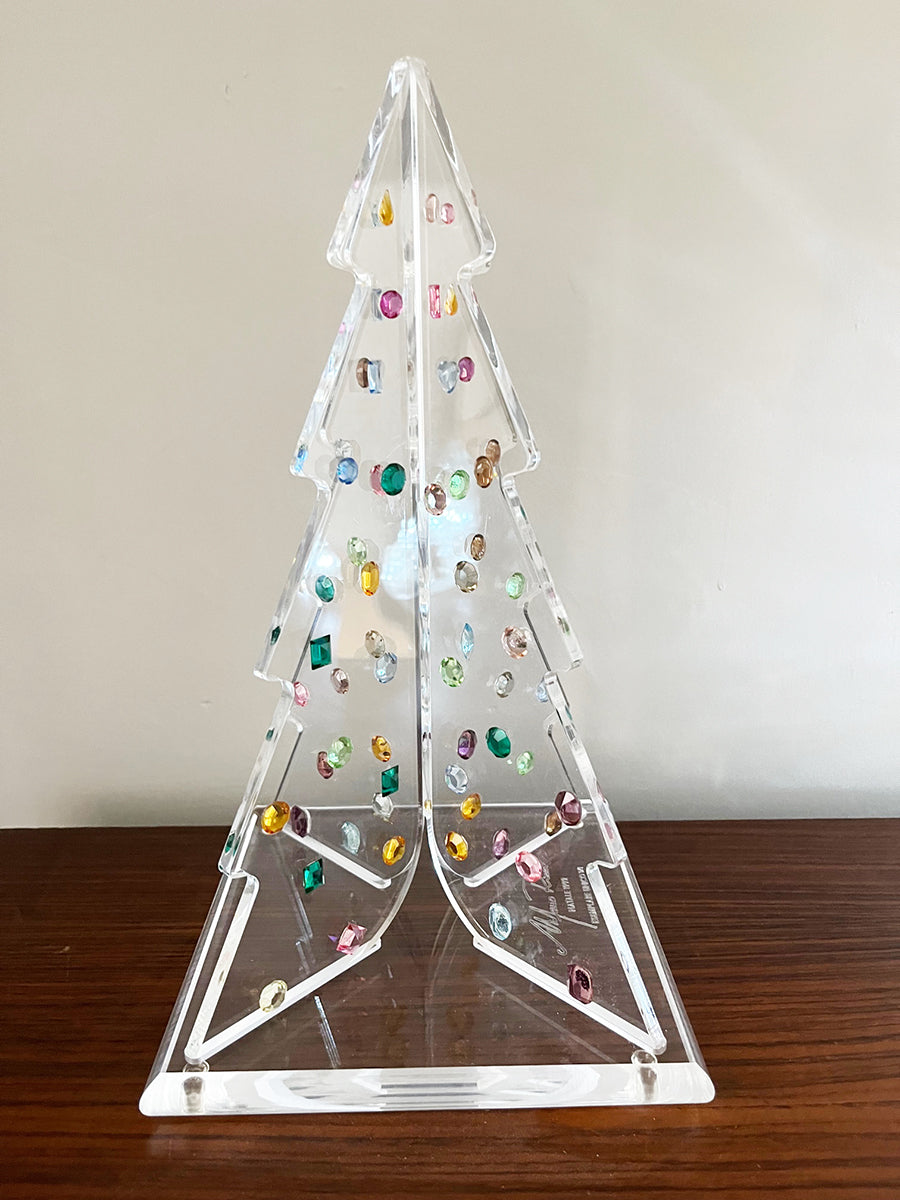 Albero di Natale Plexiglass e Cristalli Swarovsky Esemplare Unico 1992 -Natale-