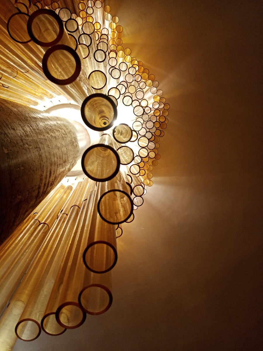 Salviati Grande Lampadario a Cascata Murano Originale 1960 -Design-